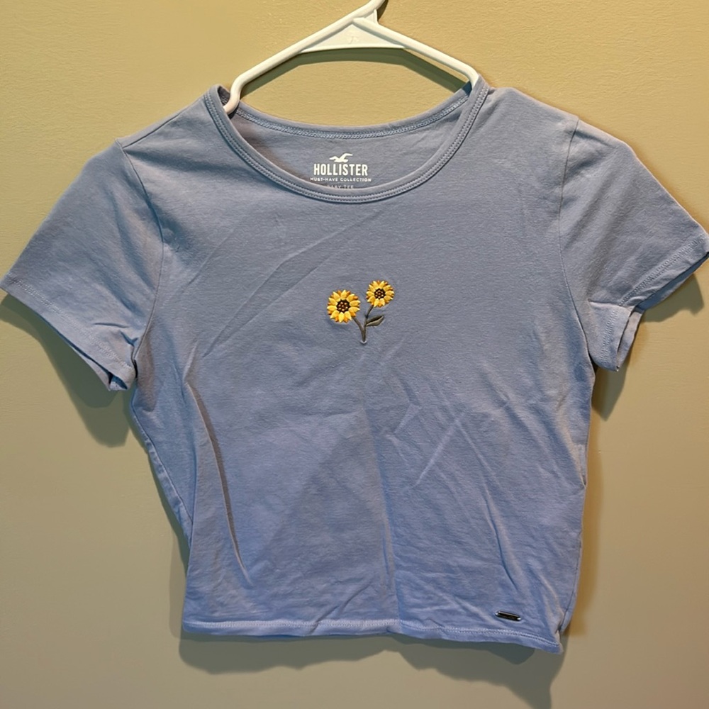 blue Hollister baby tee